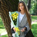 Букет 9 жовтих троянд