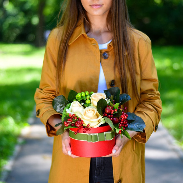 Квіти в коробці "Стигла пора"