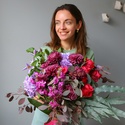Букет "Осінній марсала"