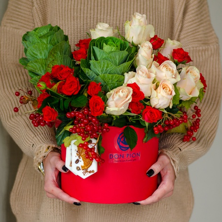 Квіти у коробці "Осіння феєрія"