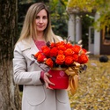 Цветы в коробке "Роза Гош"