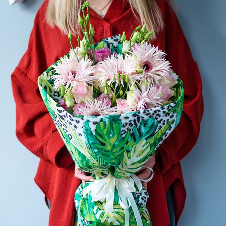 Букет с герберой "Тайное желание"