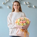 Букет из розы и ромашек "Лучи счастья"