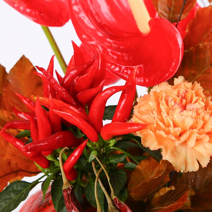 Квіти в гарбузі "Осінній подарунок"