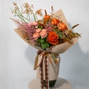 Букет роз "Коралловый огонь"