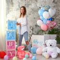 Коробка сюрприз с шариками белая "Boy or Girl"