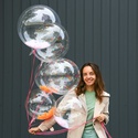 Оберемок куль Bubbles з пір'ям і конфетті