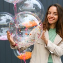 Оберемок куль Bubbles з пір'ям і конфетті