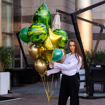 Охапка воздушных шаров "Защитник"