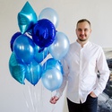Оберемок повітряних куль "Синьо-блакитний"
