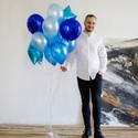Оберемок повітряних куль "Синьо-блакитний"