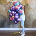 Охапка воздушных шаров "Омбре", 25 шт