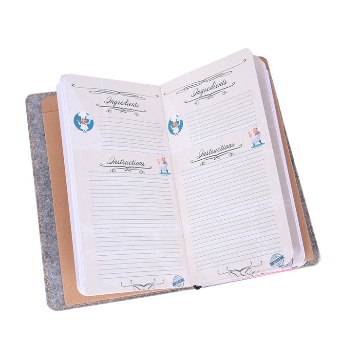 Блокнот кожаный Кулинария, оранжевый