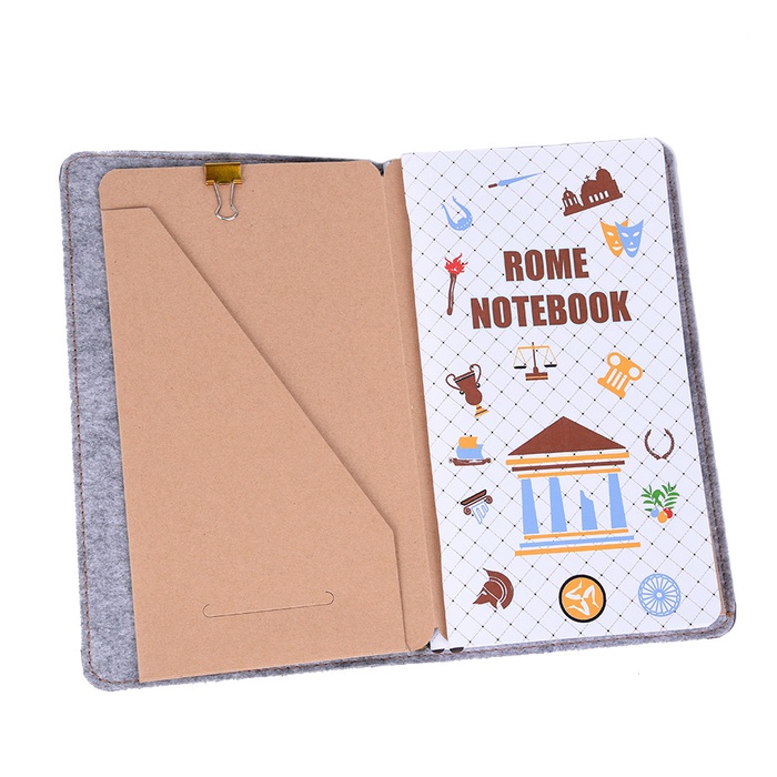 Блокнот шкіряний Рим, бордовий