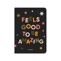 Блокнот у клiтинку Orner - "Feels Good", чорний