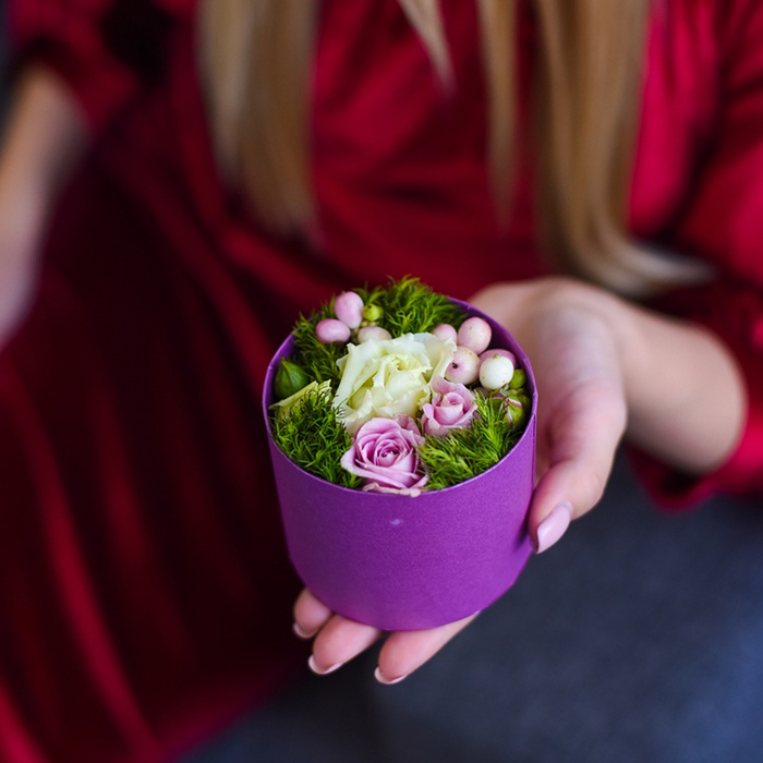 Квіти в коробці "Дружба" mini