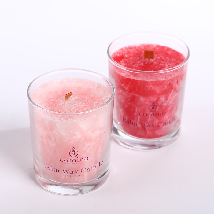 Свеча в стакане из пальмового воска