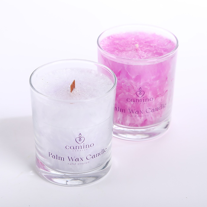 Свеча в стакане из пальмового воска