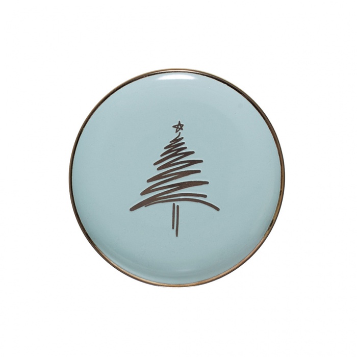 Тарілка новорічна десертна в асортименті