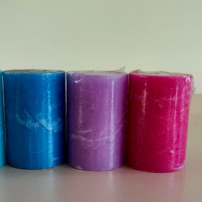 Свічка циліндр Pragnis в асортименті, 10 см