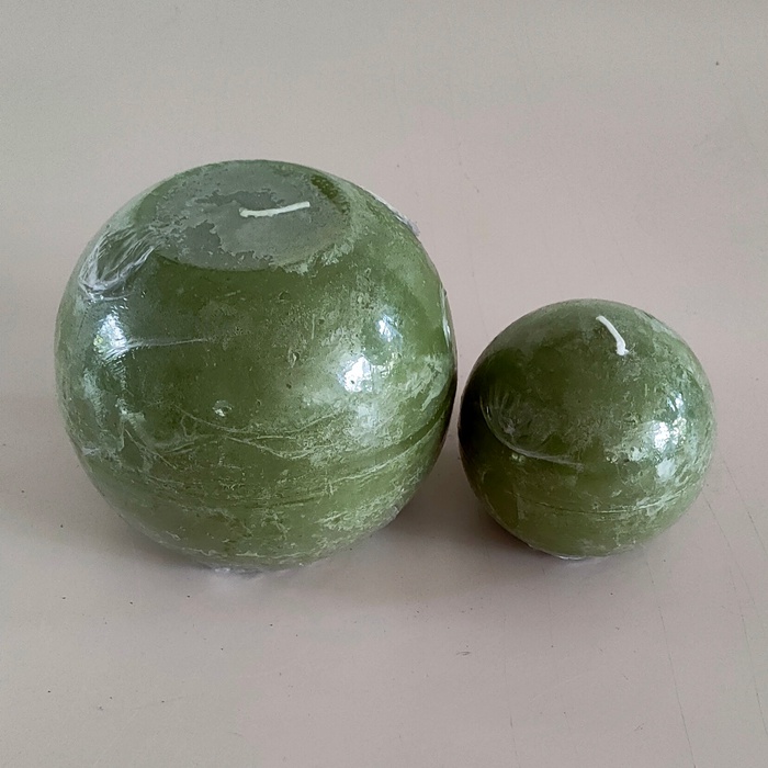 Набір свічок куля зелена Pragnis