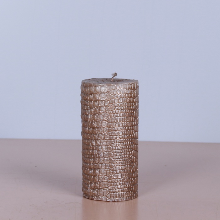 Свічка циліндр рептилія беж, M