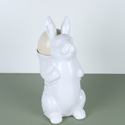 Керамический зайчик с корзиной, М