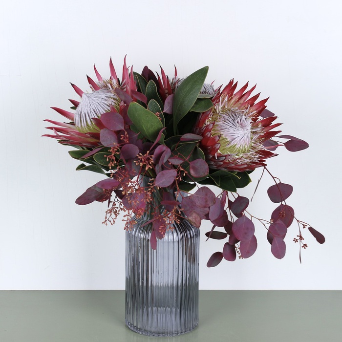 Ваза стеклянная Bottle grey