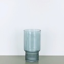 Ваза скляна Фуджі, світло-блакитна