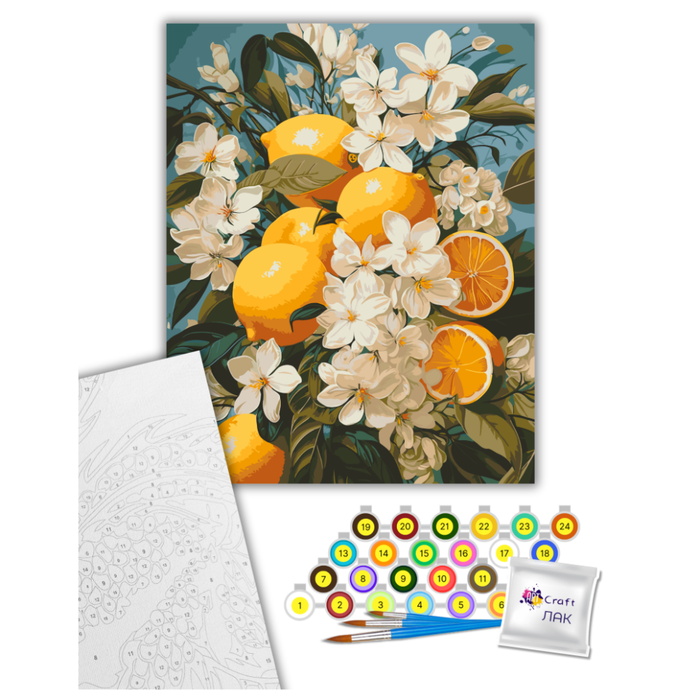 Картина за номерами "Лимонний букет"