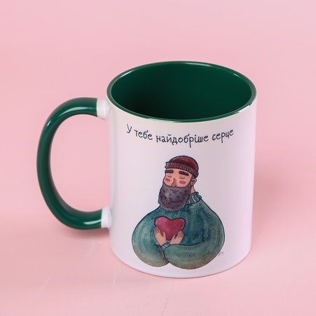 Керамічна чашка "У тебе найдобріше серце"