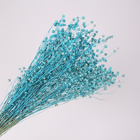 Лен крашеный, голубой