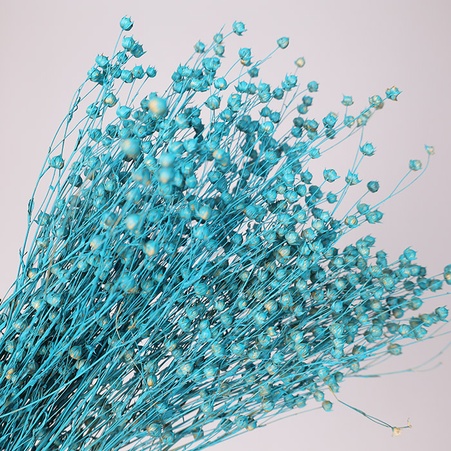 Лен крашеный, голубой