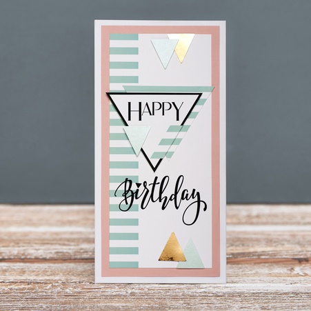 Вітальний конверт для грошей із конвертом "Happy Birthday"