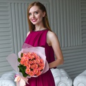Букет 21 роза Мисс Пигги