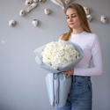 Букет 5 білих гортензій