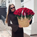 Квіти у кошику "101 троянда Родос"