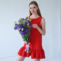 Букет из фиолетовой эустомы