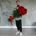 Букет из 51 троянди Фридом, 160 см