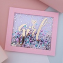 Листівка прозора із сипучим блиском "Girl"