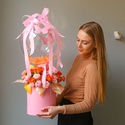 Розы в коробке с шаром Bubbles