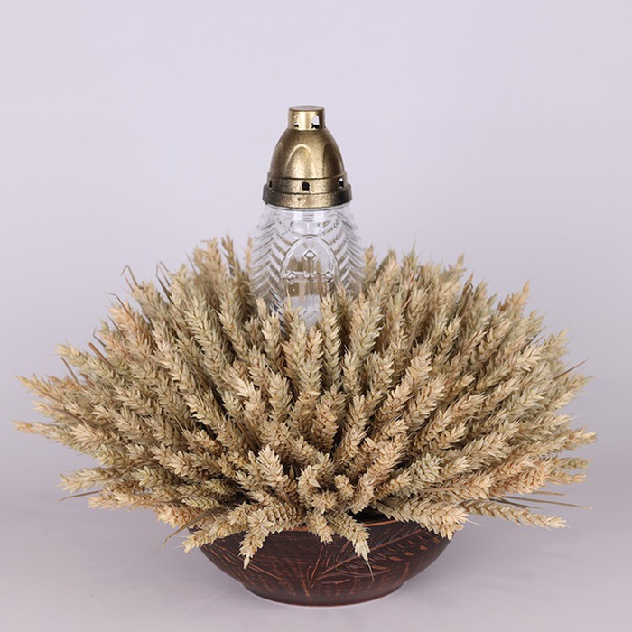 Ритуальна композиція з лампадкою "Світло та колосся"