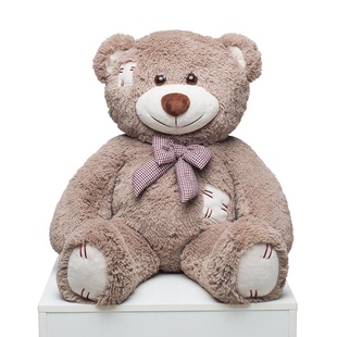 М'яка іграшка Ведмідь капучино з латками, М