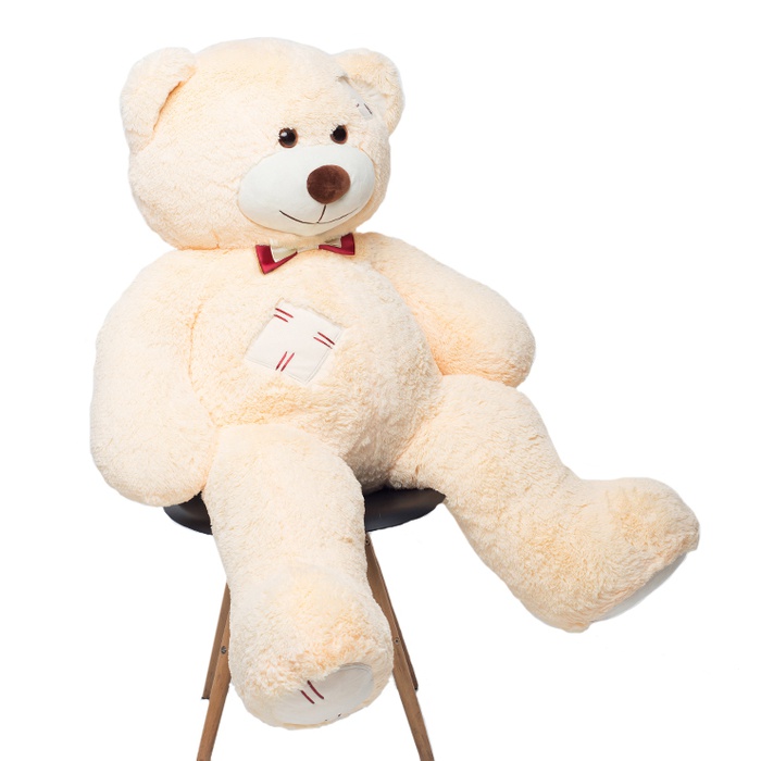 М&#39;яка іграшка Ведмідь бежевий з латками, XL