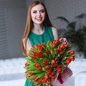 Букет 101 красный тюльпан