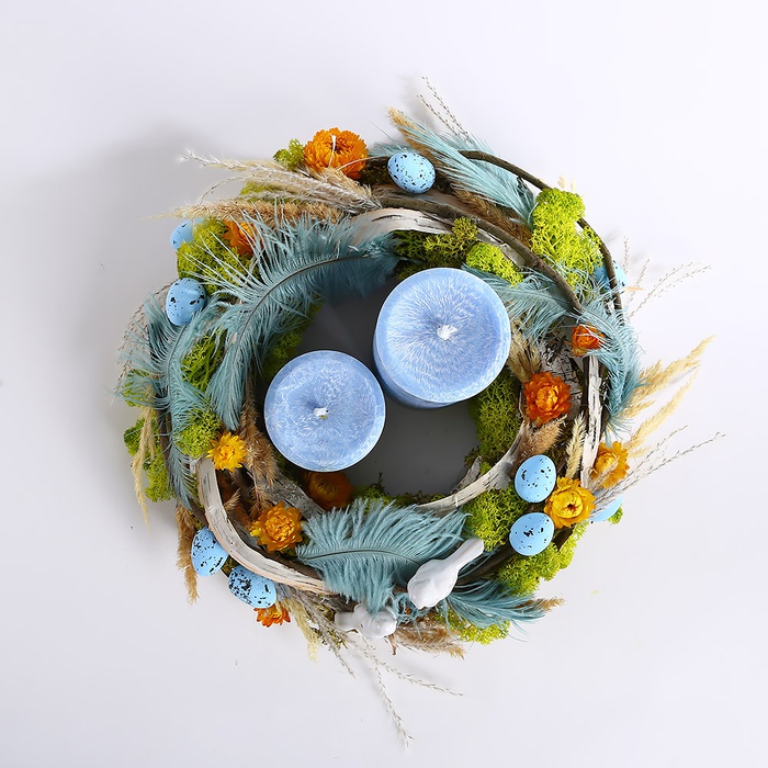 Венок пасхальный "Весенние краски"