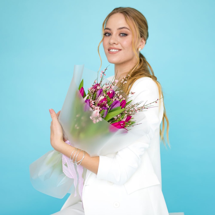 Букет 21 чудовий тюльпан