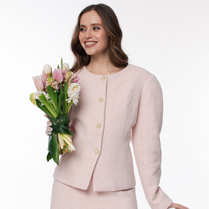 Букет с гиацинтами и тюльпанами "Дыхание весны"