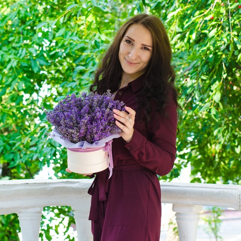 Лаванда в коробці "Лавандова хмара", S