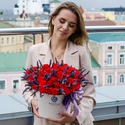 Цветы в коробке "Страсть"